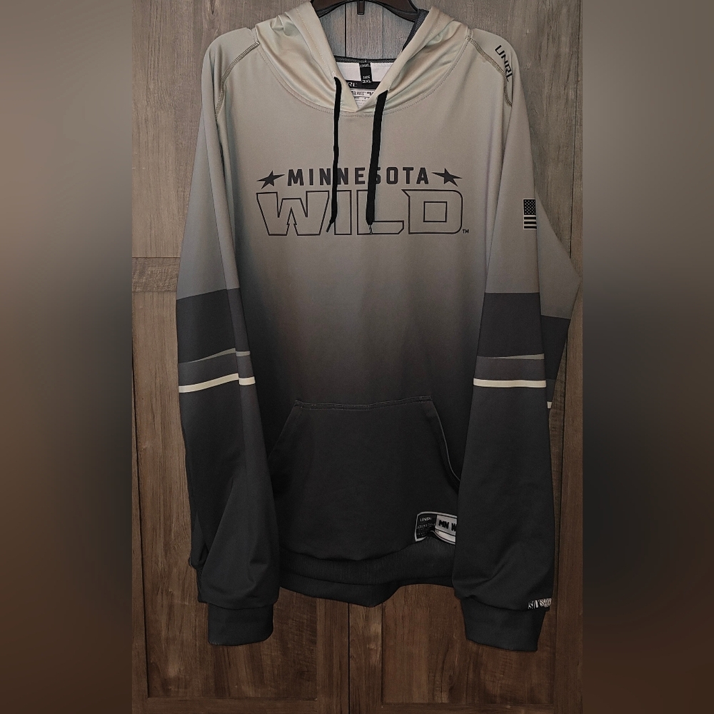 UNRL MN Minnesota Wild Silk Series Hoodie 3XL Military